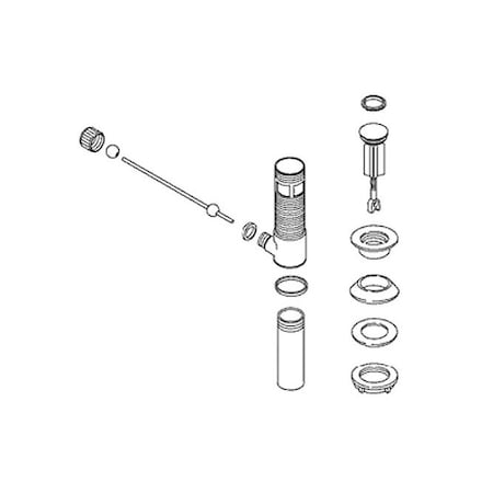 Kohler Premier Drain With Overflow, Exposed 1040720-VF